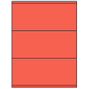 8.5" x 3.5" Red Rectangular Sheet Labels