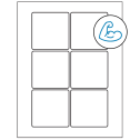 3" x 3" White Square Sheet Labels - Ultra Aggressive Adhesive
