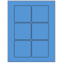 3" x 3" Fluorescent Blue Square Sheet Labels