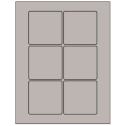 3" x 3" Gray Square Sheet Labels
