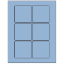 3" x 3" Pastel Blue Square Sheet Labels