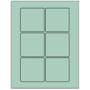 3" x 3" Pastel Green Square Sheet Labels