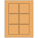 3" x 3" Pastel Orange Square Sheet Labels
