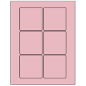 3" x 3" Pastel Pink Square Sheet Labels