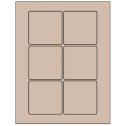 3" x 3" Pastel Tan Square Sheet Labels