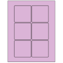 3" x 3" Pastel Purple Square Sheet Labels