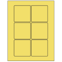 3" x 3" Pastel Yellow Square Sheet Labels