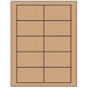 3.5" x 2" Brown Kraft Rectangular Sheet Labels
