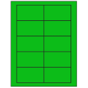 3.5" x 2" Fluorescent Green Rectangular Sheet Labels