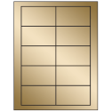 3.5" x 2" Gold Foil Rectangular Sheet Labels