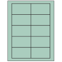 3.5" x 2" Pastel Green Rectangular Sheet Labels