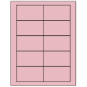 3.5" x 2" Pastel Pink Rectangular Sheet Labels