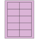 3.5" x 2" Pastel Purple Rectangular Sheet Labels