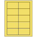 3.5" x 2" Pastel Yellow Rectangular Sheet Labels