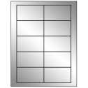 3.5" x 2" Silver Foil Rectangular Sheet Labels