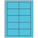 3.5" x 2" Turquoise Rectangular Sheet Labels