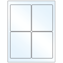 3.75" x 4.75" Crystal Clear Rectangular Sheet Labels