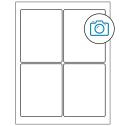 3.75" x 4.75" Photo Gloss Rectangular Sheet Labels