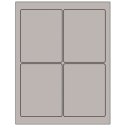 3.75" x 4.75" Gray Rectangular Sheet Labels