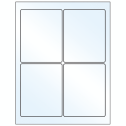 3.75" x 4.75" White Mid Gloss Rectangular Sheet Labels