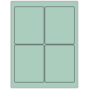 3.75" x 4.75" Pastel Green Rectangular Sheet Labels
