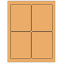 3.75" x 4.75" Pastel Orange Rectangular Sheet Labels
