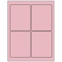 3.75" x 4.75" Pastel Pink Rectangular Sheet Labels