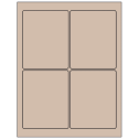 3.75" x 4.75" Pastel Tan Rectangular Sheet Labels