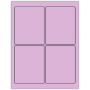 3.75" x 4.75" Pastel Purple Rectangular Sheet Labels