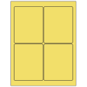 3.75" x 4.75" Pastel Yellow Rectangular Sheet Labels