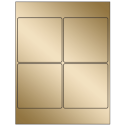 4" x 4" Gold Foil Square Sheet Labels