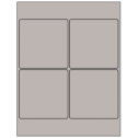 4" x 4" Gray Square Sheet Labels