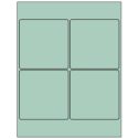 4" x 4" Pastel Green Square Sheet Labels