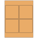 4" x 4" Pastel Orange Square Sheet Labels