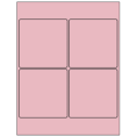 4" x 4" Pastel Pink Square Sheet Labels