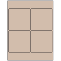 4" x 4" Pastel Tan Square Sheet Labels