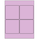 4" x 4" Pastel Purple Square Sheet Labels