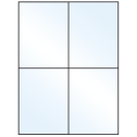 4.25" x 5.5" Crystal Clear Rectangular Sheet Labels (4-UP)