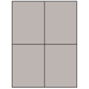 4.25" x 5.5" Gray Rectangular Sheet Labels (4-UP)