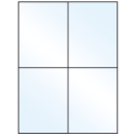 4.25" x 5.5" White Mid Gloss Rectangular Sheet Labels (4-UP)