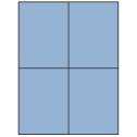 4.25" x 5.5" Pastel Blue Rectangular Sheet Labels (4-UP)
