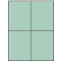 4.25" x 5.5" Pastel Green Rectangular Sheet Labels (4-UP)