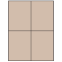 4.25" x 5.5" Pastel Tan Rectangular Sheet Labels (4-UP)