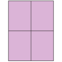 4.25" x 5.5" Pastel Purple Rectangular Sheet Labels (4-UP)