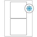 5" x 5" White Square Sheet Labels - Freezer Grade Adhesive