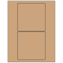 5" x 5" Brown Kraft Square Sheet Labels