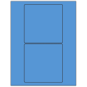 5" x 5" Fluorescent Blue Square Sheet Labels