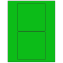 5" x 5" Fluorescent Green Square Sheet Labels