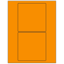 5" x 5" Fluorescent Orange Square Sheet Labels