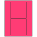 5" x 5" Fluorescent Pink Square Sheet Labels